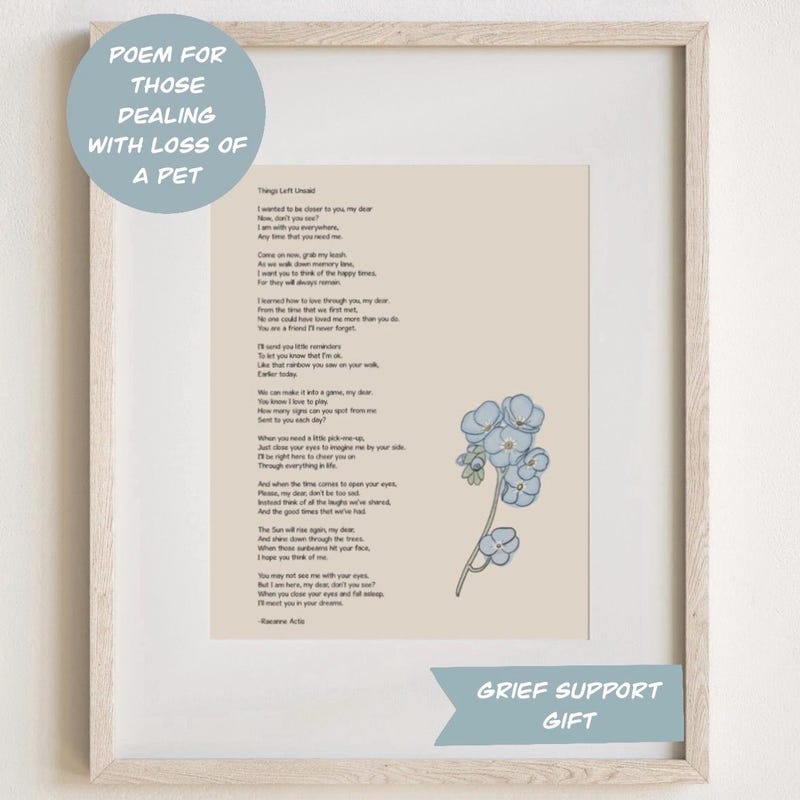 Pet Loss Dog Poem - Etsy