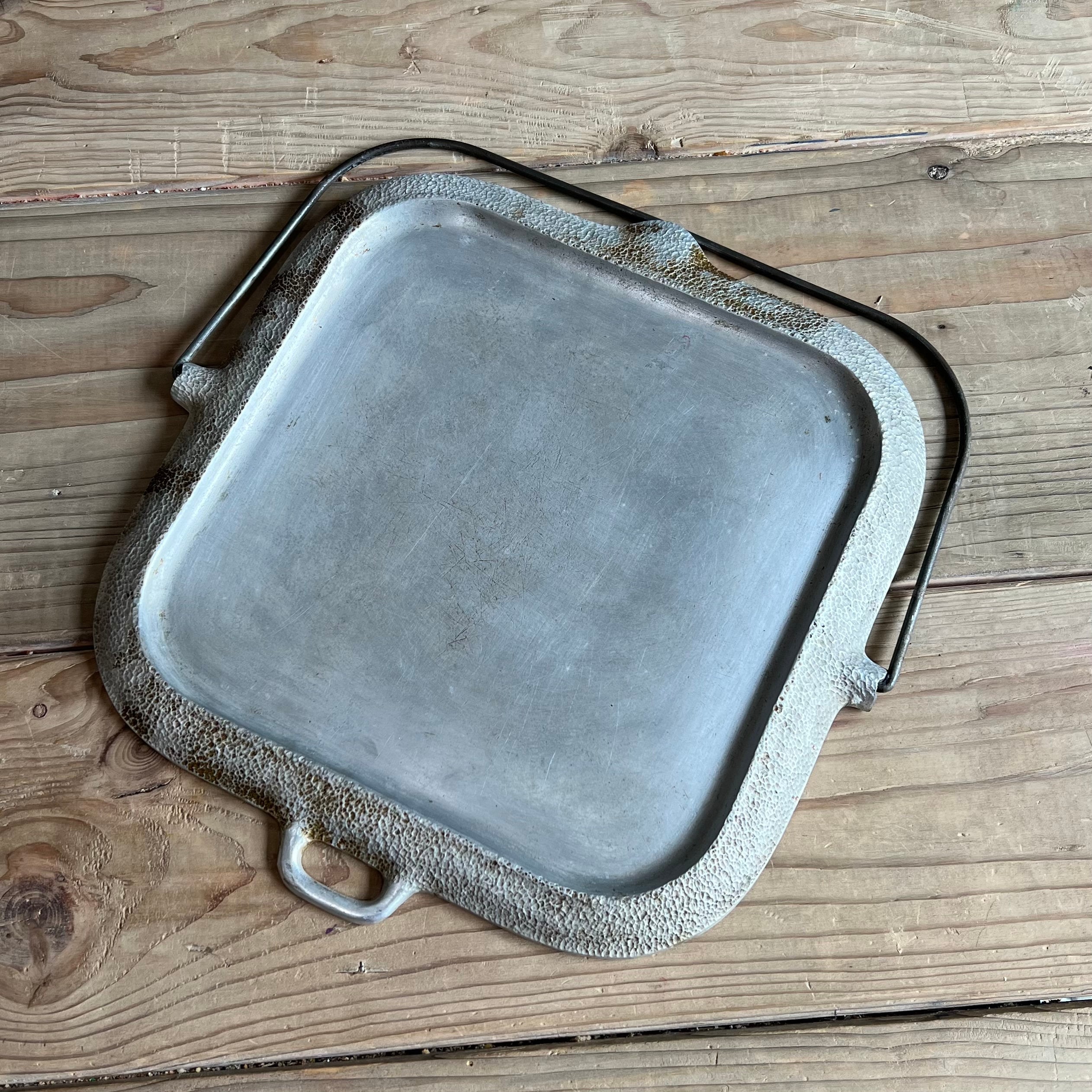 Vintage Aluminum Stove Griddle, Silver Seal Cookware, Midcentury Grill
