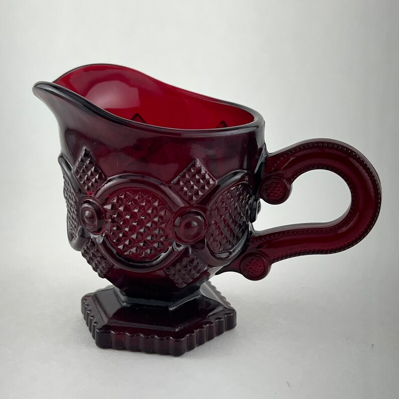 Vintage Red Glassware Cape Cod Ruby Red 1876 Avon by Wheaton - Etsy