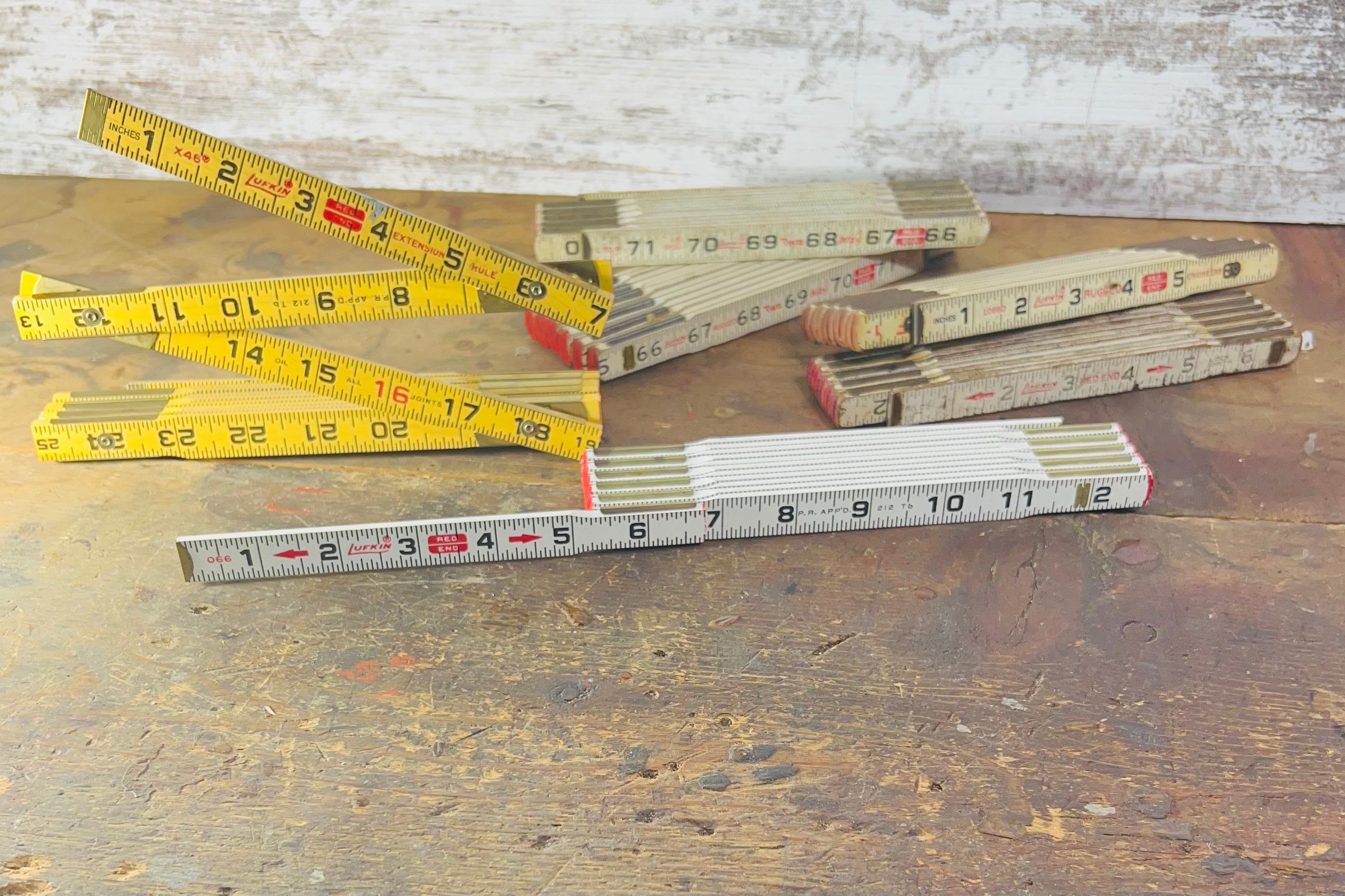 Carpenter Ruler, Jointed Measuring Stick, Folding Measuring Ruler, Folding  Ruler, Extension Ruler, Vintage Folding Ruler, Rulers 