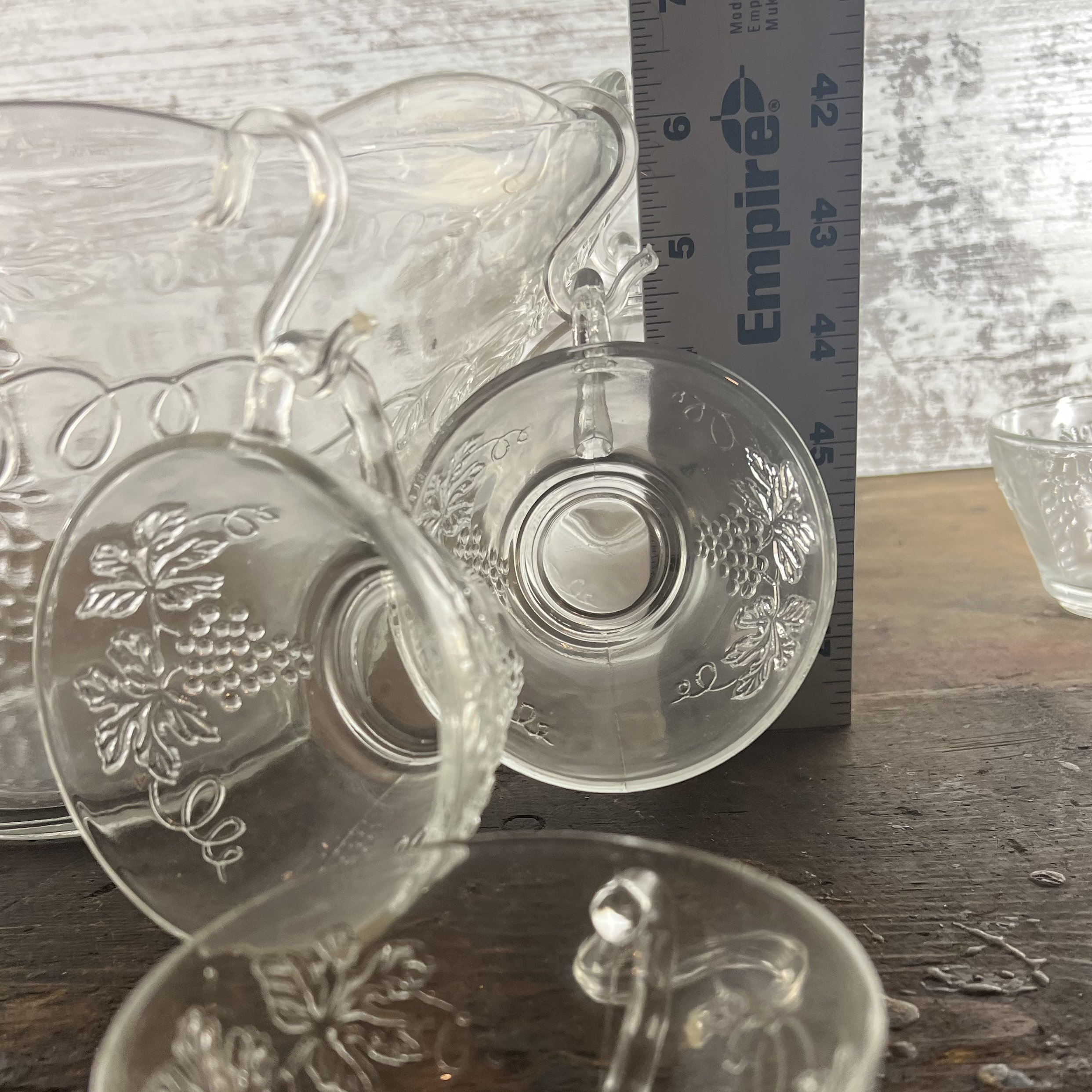 Vintage Punch Bowl Set, Service for Twelve, Anchor Hocking Vintage