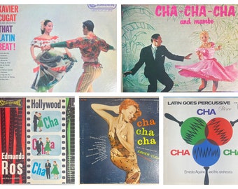 Vintage Cha-Cha Records. Xavier Cugat, Ernesto Aquino, Edmundo Ros, and more!  Latin vintage vinyl; Cuban music for dancing.