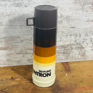 Vintage Thermos, DuPont advertising, 1960s Thermos vacuum bottle, midcentury thermos