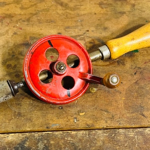 Vintage eggbeater drill; Vintage Industrial Decor; Steampunk accent.