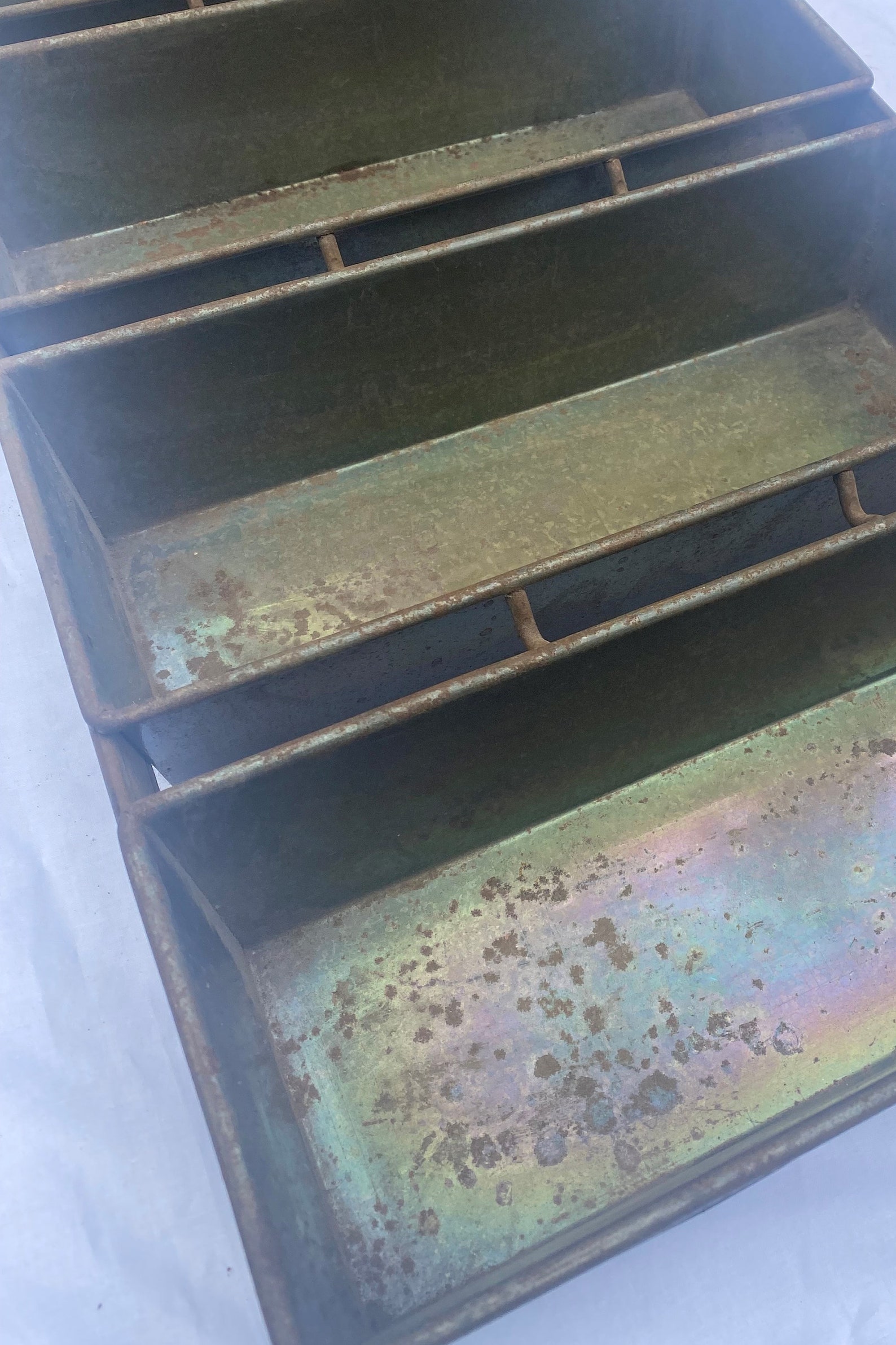 Vintage Ekco Loaf Pan Tray, Industrial Decor for Storage and