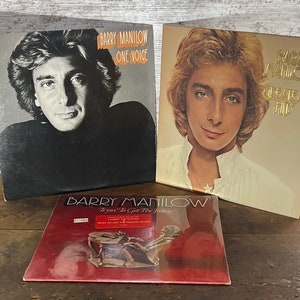 Vintage Barry Manilow Vinyl Records: Greatest Hits, One Voice, Tryin&#39; To Get The Feeling