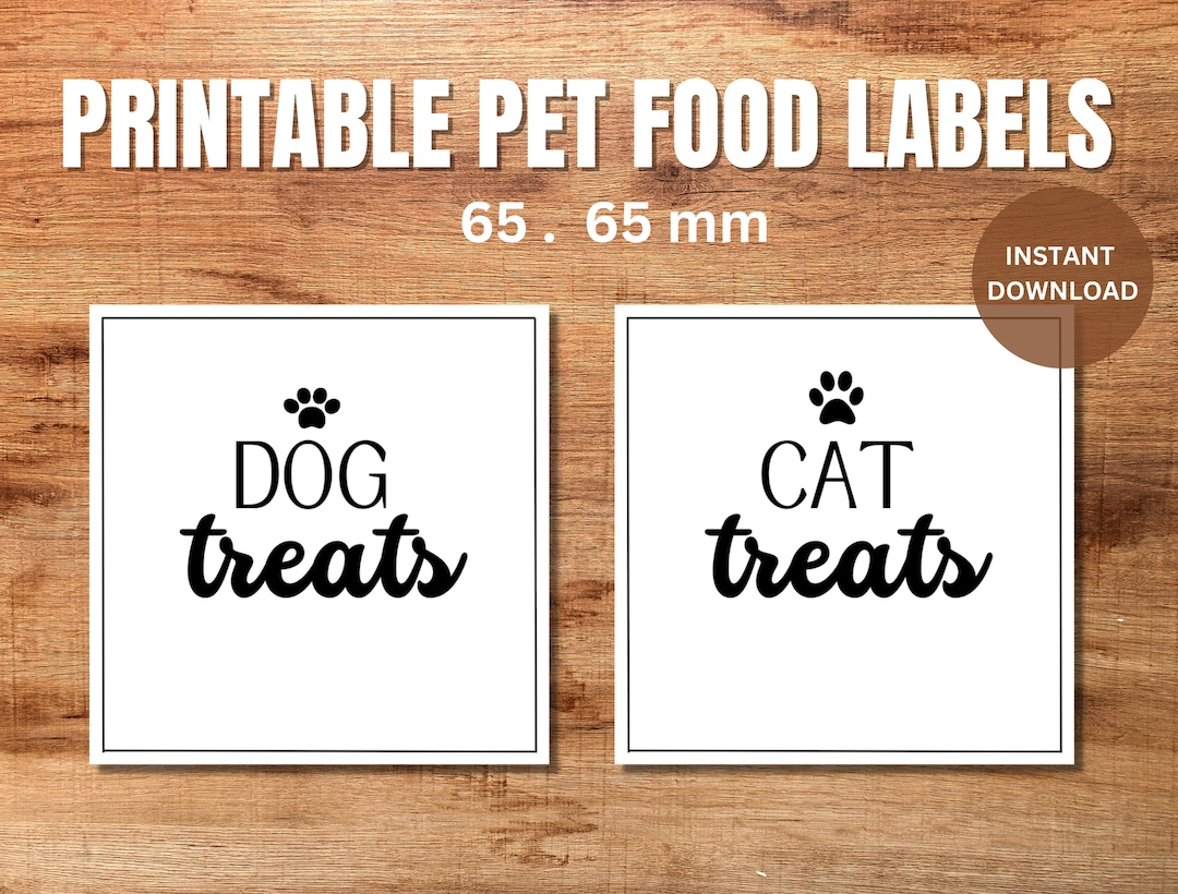 Pet Food Label Printable Pet Food Label Dog Label Cat Etsy