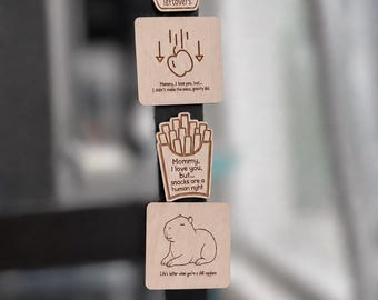 Capybara And Funny Notes Fridge Magnets Bundle - Laser Cut Files