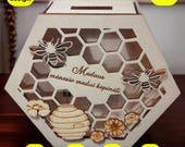 Honey bank laser cutting file, laser design, svg files, laser cut files, glowforge files, xtool files, files for laser