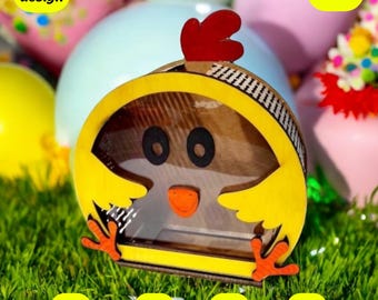 Laser Cut Küken Candy Box Design (Digitale Dateien)