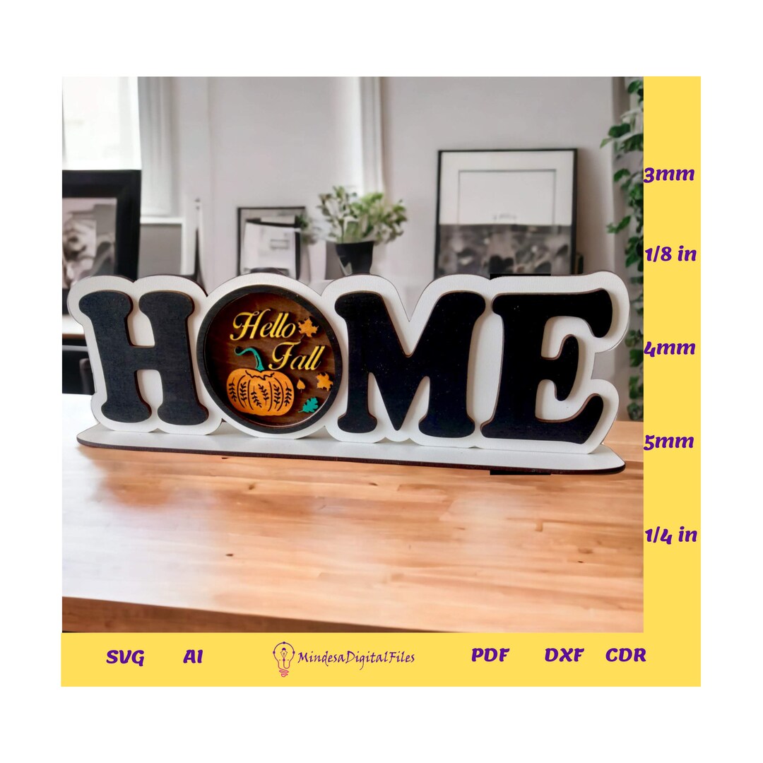 Interchangeable Sign Home Design for Laser Cut, Svg, Laser