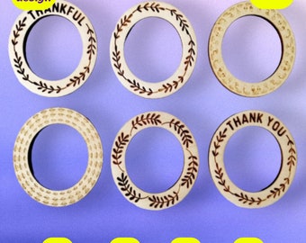 Thanksgiving-Serviettenringe Laser Cut Files (Digitale Dateien: cdr, dxf, ai, svg, pdf)