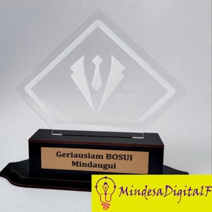 Boss trophy stand design for laser cut, digital files, cdr, dxf, ai, svg,pdf