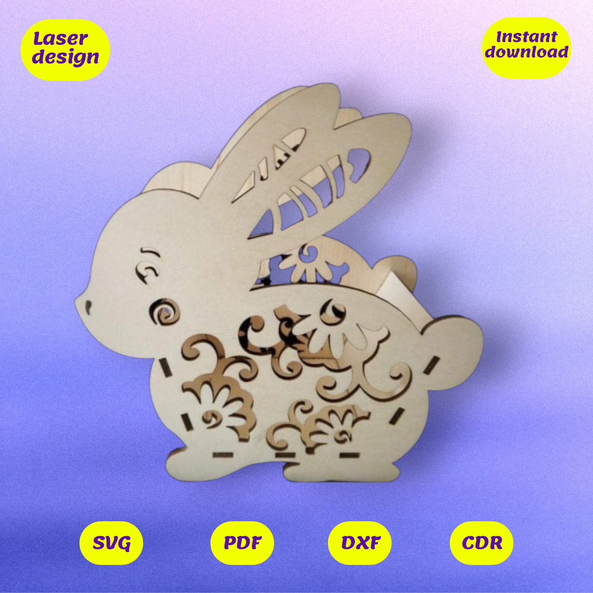Easter Basket Svg | Laser Cut File for Glowforge, Xtool, Cnc | Svg Dxf ...
