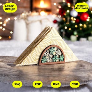 Laser geschnitten Dateien für Weihnachten Servietten Halter , digitale Dateien, cdr, dxf, ai, svg,pdf