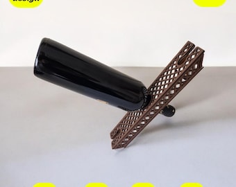 Floating Wine Bottle Holder SVG: Laser Cut File (Digital Download)