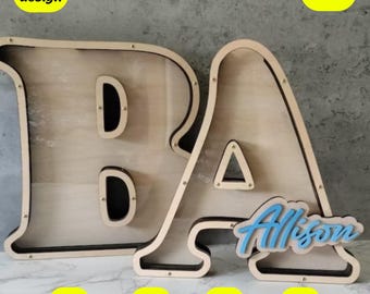 Letter Bank SVG Bundle: A-Z Laser Cut Files (30cm) (Digital Download)