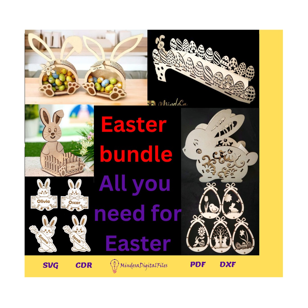 Easter Files Bundle for Laser Cut, Digital Files, Cdr, Dxf, Ai, Svg,pdf ...