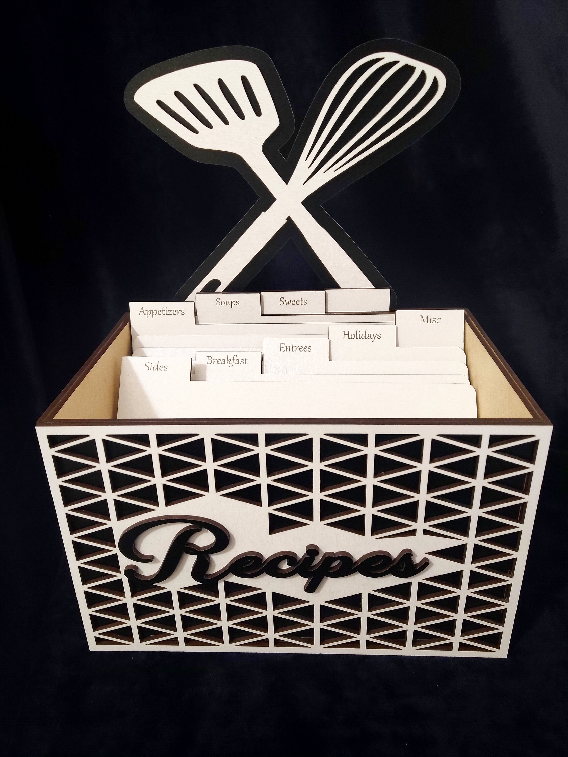 Recipes Box Design for Laser Cut Digital Files Cdr Dxf Etsy