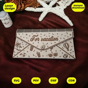 File laser per buste per le vacanze, design laser, file svg, file tagliati al laser, file glowforge, file xtool, file per laser