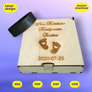 Design di piccole scatole per taglio laser, CNC, file digitali, CDR, DXF, AI, SVG, PDF
