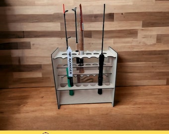 Customizable Fishing Rod Stand / Personalized Angler Rack