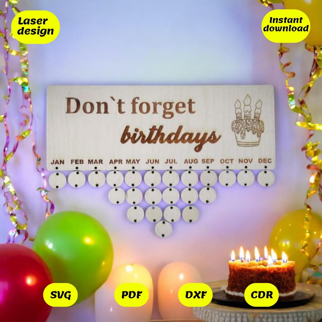 Birthdays Calendar Design For Laser Cut Cnc Digital Files Cdr Dxf birthdays-calendar-design-for-laser-cut-cnc-digital-files-cdr-dxf