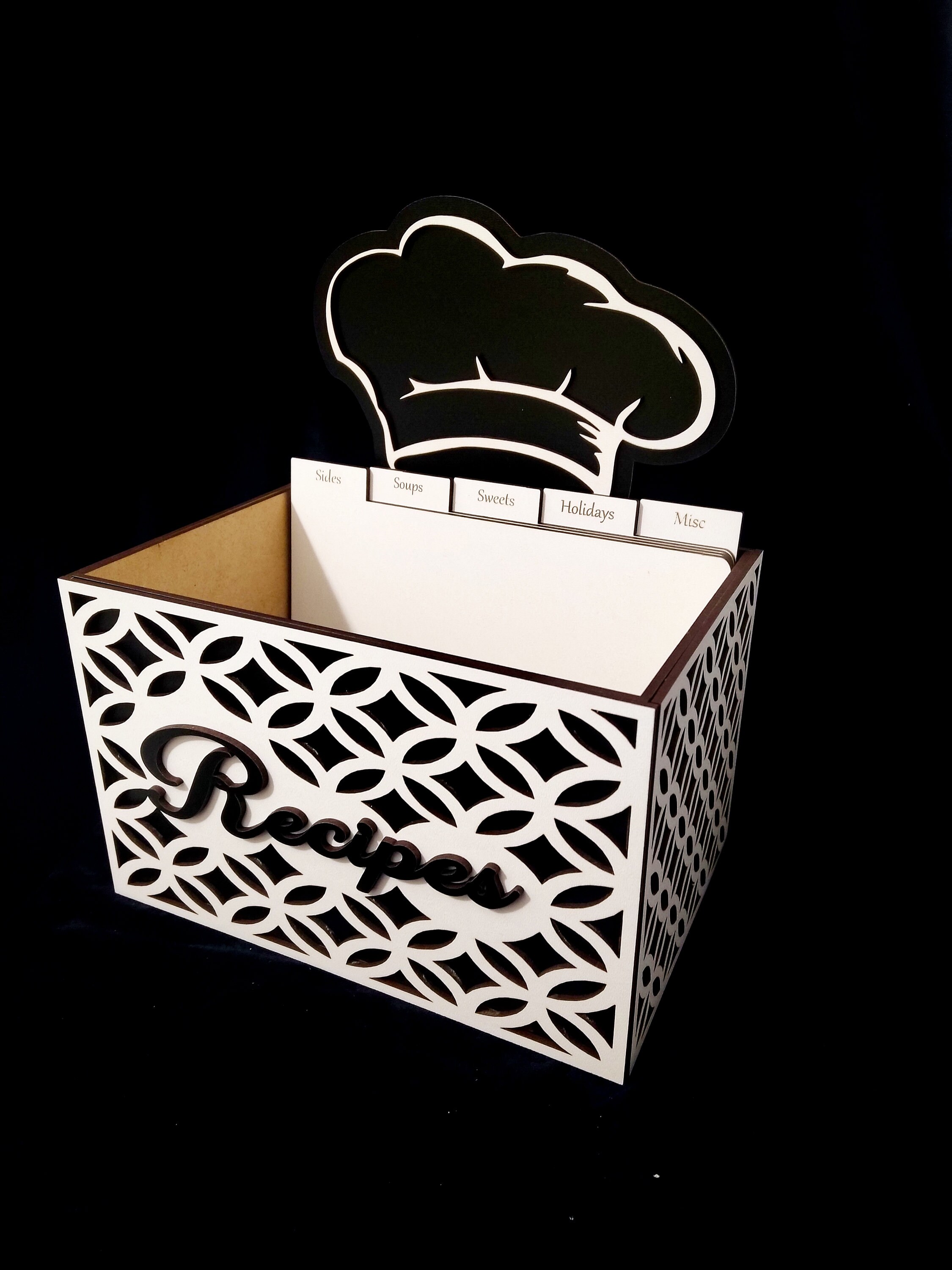 Recipes Box Design for Laser Cut Digital Files Cdr Dxf Etsy