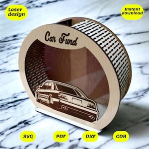 Vorderseite Auto-Fonds-Design für veränderbare Bank Laser-Datei, digitale Dateien, cdr, dxf, ai, svg, pdf