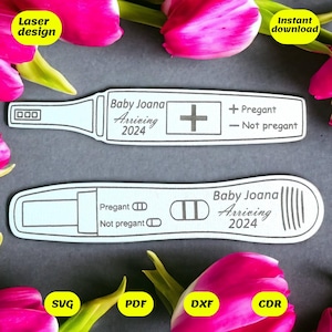 Schwangeres Testdesign für Laserschnitt, Glowforge-Svg, Laserdesign, Dxf-Dateien, SVG-Dateien, Laserschnittdatei