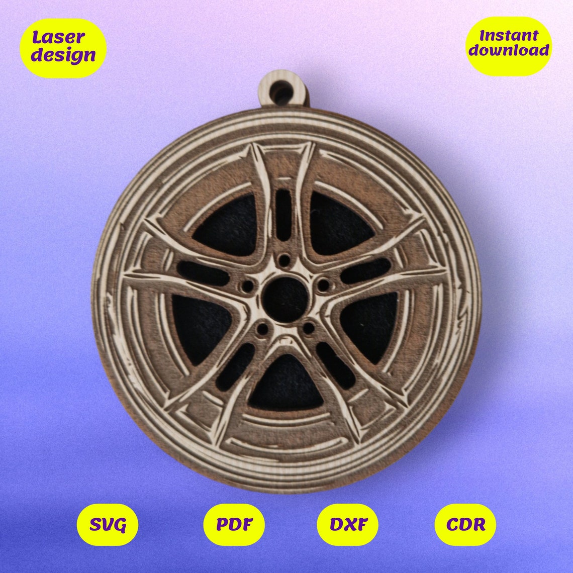 Air Fresheners Car Rim Laser File, Svg Cut File, Laser Design, Cnc ...