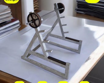 Squat Rack Stifthalter Design für Lasercut, digitale Dateien, Laserdateien, Glowforge-Dateien, Xtool-Dateien, Laserdateien für Stift