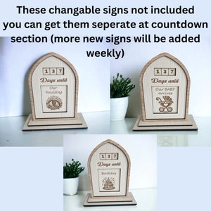 Days Until Countdown Sign Design With Changeable Parts for Laser Cut ...