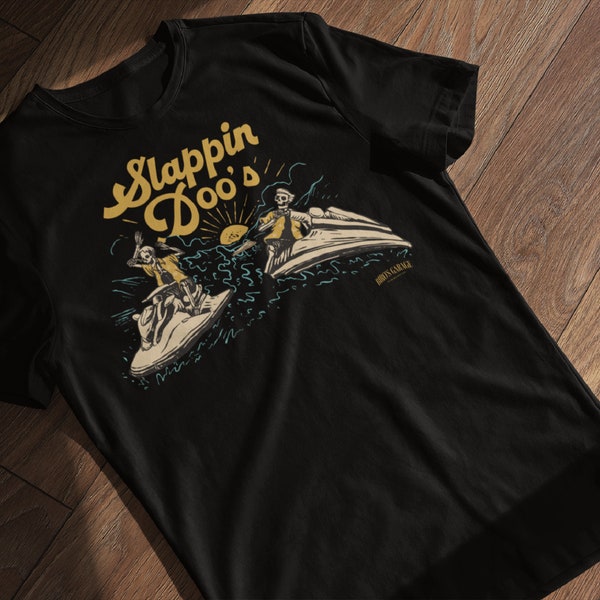 Adult Personal Watercraft Shirt | Slappin Doos | Custom Graphic | Funny Cartoon Print