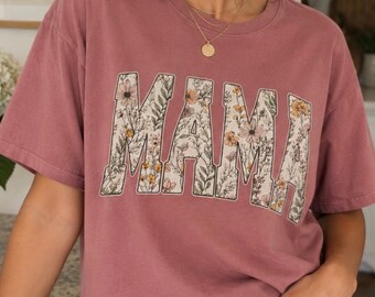 Floral Mama mauve TShirt