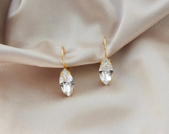 Marquise Drop Earrings, Wedding Jewelry Earrings for Bride, Bridesmaid Earrings, Gala Formal Event Jewelry