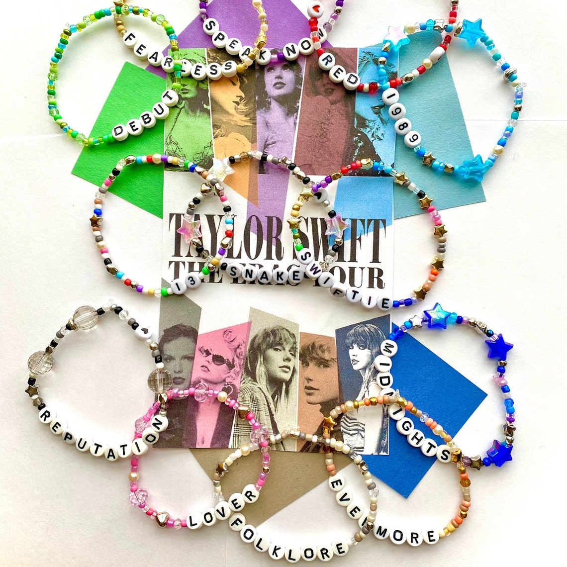 13 Taylor Swift Eras Tour Inspirierte Freundschaftsarmbänder Etsy.de