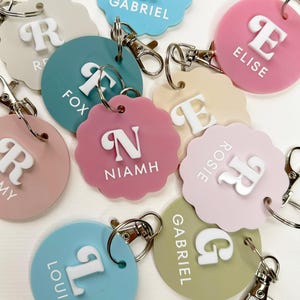 Personalised Keyring | Name Keyring | Letter Keyring | Backpack Keyring | Acrylic Keyring | Back to School |  Party Bag Fillers | Small Gift