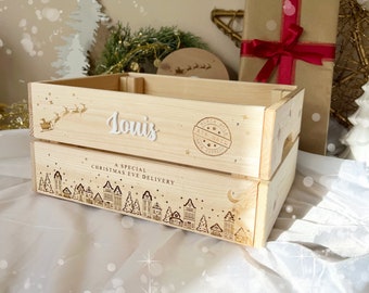 Personalised Christmas Eve Box | Personalised Christmas Box | Personalised Christmas Eve Crate | Christmas Eve Crate | Name Crate