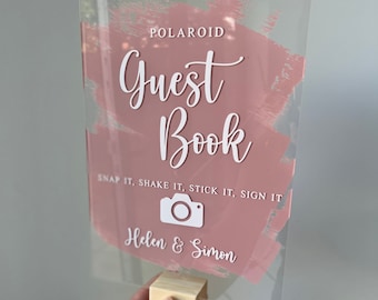 Personalised Polaroid Guest Book Sign | Acrylic Polaroid Guest Book Sign | Polaroid Guest Book Sign | Photo Guest Book Sign
