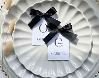 Segnaposto personalizzati per matrimoni / Segnaposto con nastro / Segnaposto con nastro / Segnaposto con iniziali / Segnaposto per matrimoni