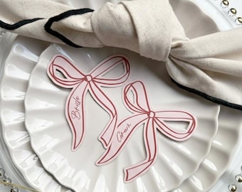 Segnaposto per matrimonio / Segnaposto con fiocco / Segnaposto con fiocco / Segnaposto con fiocco / Segnaposto / Addio al nubilato / Festa di addio al nubilato