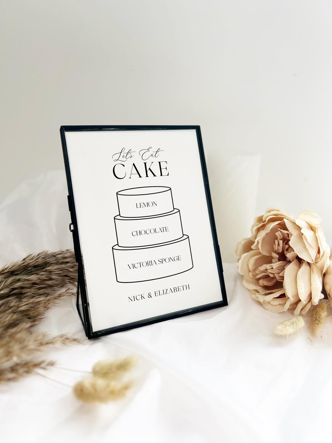 Personalised Cake Sign | Cake Menu | Wedding Cake Menu | Wedding Cake ...