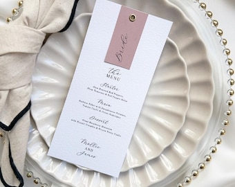 Menù di nozze personalizzato / Menù di nozze / Menù di nozze con segnaposto / Menù elegante / Menù individuali / Stampa del menù