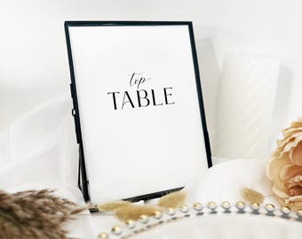 Printed Wedding Table Numbers | Card Stock Table Numbers | Wedding Table Numbers | Table Numbers | Printed Table Numbers