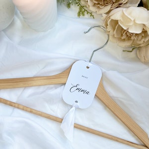 Personalised Hanger Tags with Ribbon | Hanger Place Cards | Hanger Place Names | Bridal Hanger | Place Cards | Ribbon Hanger Tags