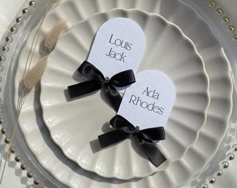 Segnaposto personalizzati per matrimoni / Segnaposto con nastro / Segnaposto con nastro / Segnaposto ad arco / Segnaposto / Segnaposto per matrimoni