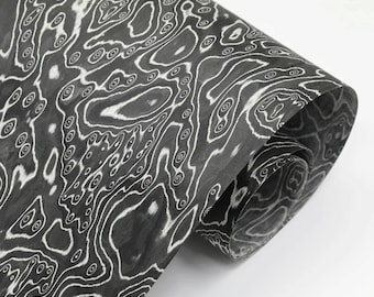 Black and White Dyed Oak Wood Veneer: MCM Furniture Covering (2.5 meters)