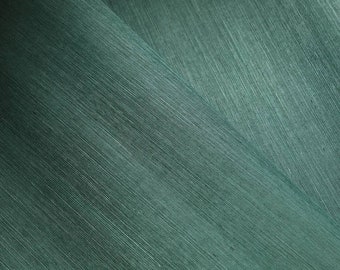 Forest Green Sisal Grasscloth Wallpaper: Retro Bedroom Decor