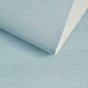 Carta da parati in erba di sisal intrecciata celeste/rivestimento murale in erba di sisal celeste/rivestimento murale naturale/carta da parati blu/decorazione retrò/decorazione per la cameretta dei bambini